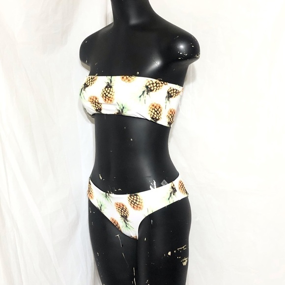 Zaful Two Piece Pineapple Print Swimsuit - Picture 3 of 6